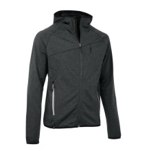 Maul Fleece Jacket Palinkopf with Hood (quick-drying, breathable, elastic) dark grey Men