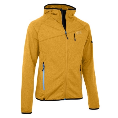 Maul Fleece Jacket Palinkopf with Hood (quick-drying, breathable, elastic) yellow Men