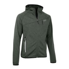 Maul Fleece Jacket Palinkopf with Hood (quick-drying, breathable, elastic) khaki/green Men