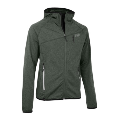 Maul Fleece Jacket Palinkopf with Hood (quick-drying, breathable, elastic) khaki/green Men