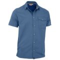 Maul Short Sleeve Shirt Cordoba 4XT (Chest Pocket, Breathable, Comfortable Fit) Blue Men