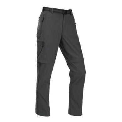 Maul Hiking-Trekking Pants Quebec XT T-Zipp-Off (long pants and Bermudas in one) dark grey Men