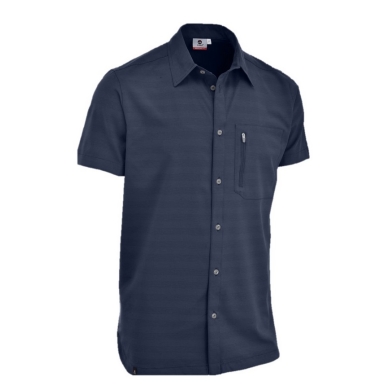 Maul Wander Shirt Irschenberg XT Short Sleeve (with Chest Pocket) Dark Blue Men's