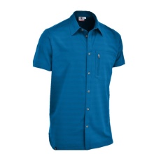 Maul Wander Shirt Irschenberg XT Short Sleeve (with Chest Pocket) Blue Men's