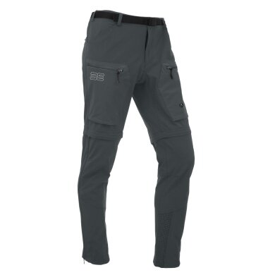 Maul Hiking-Trekking Pants Eiger 2XT Zipp-Off 2023 (long pants and Bermudas in one) dark grey Men