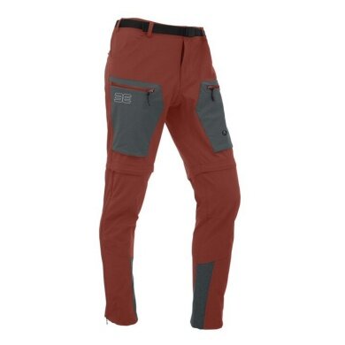 Maul Hiking-Trekking Pants Eiger 2XT Zipp-Off 2023 (long pants and Bermudas in one) dark orange Men