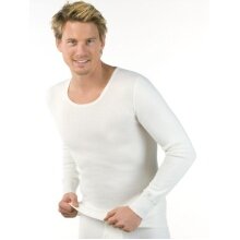 Medima Underwear Long Sleeve Shirt (Angora/Cotton) white Men (Size XL-XXL)