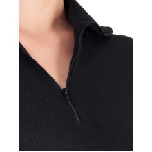 Medima long-sleeve top with half-zip (20% angora sport) black ladies (size S-L)