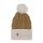 Medima Winter hat with pom pom - Merino wool, ribbed structure, cuff - mustard yellow - 1 piece