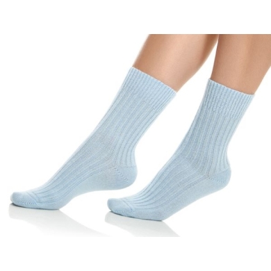 Medima Wool Sock Cuddle Things ABS light blue Women - 1 Pair