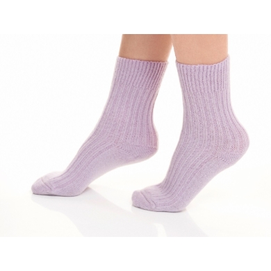 Medima Wool Sock Cuddle Things ABS violet Women - 1 Pair