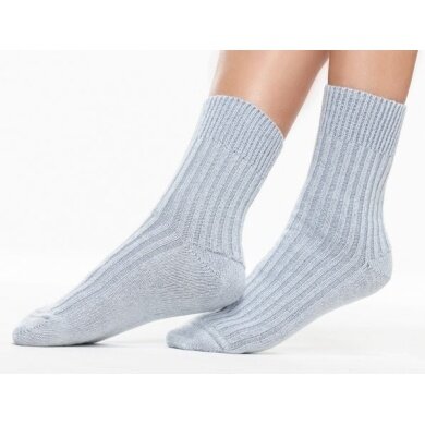 Medima Wool Sock Cuddle Things ABS Blue-Grey Women - 1 Pair