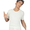 Medima Underwear T-shirt (40% Angora and Wool) short sleeve white Men (Size M-L)