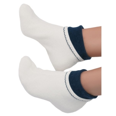 Medima Thermal Socks Bettdinger (Angora/Wool) white/navy blue Ladies - 1 Pair