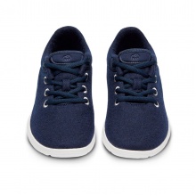 Merinos Sneaker Lace Up Merino Wool Dark Blue/White Women