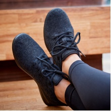 Merinos Sneaker Lace Up Merino Wool Black/Black Women