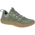 Merrell Minimal Running Shoes Wrapt Olive Green Women