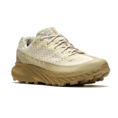 Merrell Trail Running Shoes Agility Peak 5 GTX (waterproof, Rock Plate) oyster white/brown Men