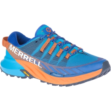 Merrell Trail Running Shoes Agility Peak 4 (integrated lacing, Rock Plate) blue Men