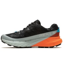 Merrell Trail Running Shoes Agility Peak 5 GTX (waterproof, Rock Plate) black/grey/orange Men