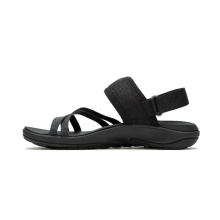 Merrell Sandal District 4 Backstrap (made from full-grain leather) black ladies