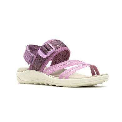 Merrell Sandal District 4 Backstrap (made from full-grain leather) mauve violet ladies