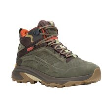 Merrell Moab Speed 2 Leather MID WP Hiking Shoes (Nubuck Leather, Waterproof) Olive Green Men's