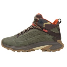 Merrell Moab Speed 2 Leather MID WP Hiking Shoes (Nubuck Leather, Waterproof) Olive Green Men's