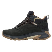 Merrell Moab Speed 2 Leather MID WP Hiking Shoes (Nubuck Leather, Waterproof) black men's