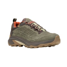 Merrell Moab Speed 2 Leather WP Hiking Shoes (Nubuck Leather, Waterproof) Olive Green Men's