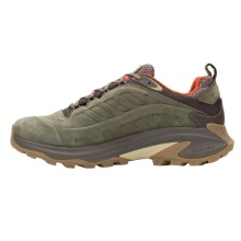 Merrell Moab Speed 2 Leather WP Hiking Shoes (Nubuck Leather, Waterproof) Olive Green Men's