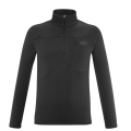 Millet Fleece Jacket Seneca Half-Zip (4-Way Stretch) Black Men's