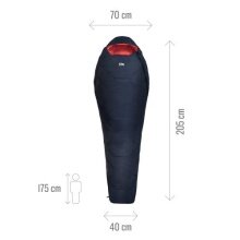 Millet Sleeping Bag Baikal 750 W (2-season sleeping bag, Right) - Zip opening on the right - sapphire blue