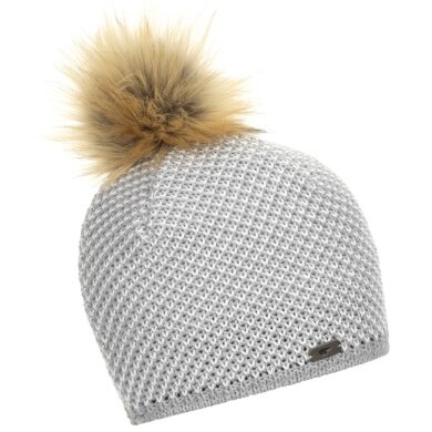 Polar Bear Hat (Pom Pom) Sanja Lux Light Grey/White Women