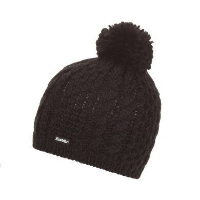 Polar Bear Knitted Hat (Pom Pom) Afra - Black