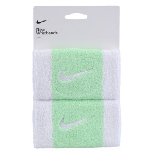 Nike Sweatband Swoosh Jumbo (74% Cotton) white/light green - 2 pieces