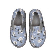 Nanga Slippers Benny - 100% Cotton - Blue Toddlers/Children (Size 23-25)