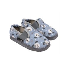 Nanga Slippers Benny - 100% Cotton - Blue Toddlers/Children (Size 23-25)