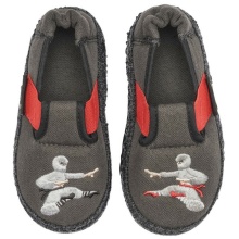 Nanga Slippers Ninja - 100% Organic Cotton - Dark Grey Toddlers/Kids (Size 24-25)