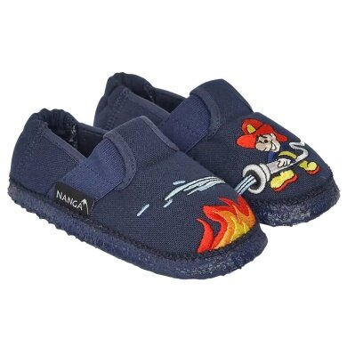 Nanga Slippers Fire Brigade - 100% Cotton - Dark Blue Children/Teenagers (Size 23-25)