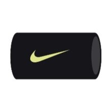 Nike Sweatband Tennis Premier Jumbo Rafael Nadal 2023 black/lime - 2 pieces