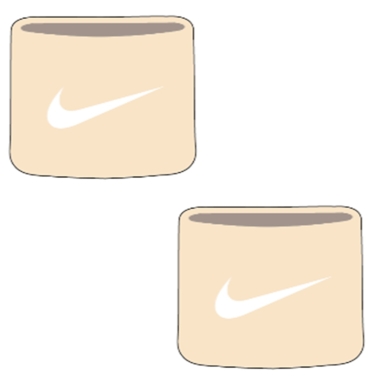 Nike Sweatband Tennis Premier Single Wrist 2022 beige - 2 pieces