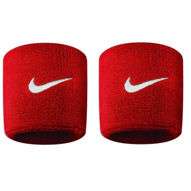 Nike Sweatband Swoosh (72% Cotton) red - 2 pieces