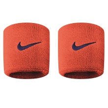 Nike Sweatband Swoosh (72% Cotton) orange/navy blue - 2 pieces