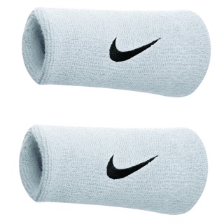 Nike Sweatband Swoosh Jumbo (74% Cotton) white/black - 2 pieces