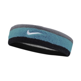 Nike Headband Swoosh (70% Cotton) grey/blue-green/black - 1 piece