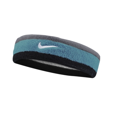 Nike Headband Swoosh (70% Cotton) grey/blue-green/black - 1 piece