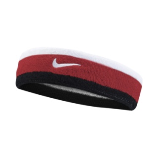 Nike Headband Swoosh (70% Cotton) white/red/black - 1 piece