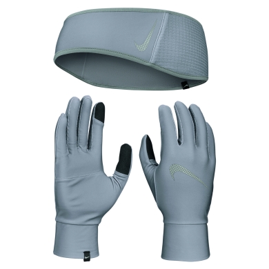 Nike Essential Headband + Gloves Set grey - 1 Set