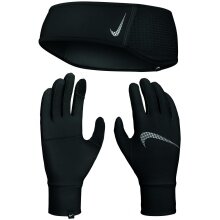 Nike Essential Headband + Gloves Set black